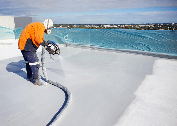 Roof Waterproofing for Quest Apartments by Rhino Linings