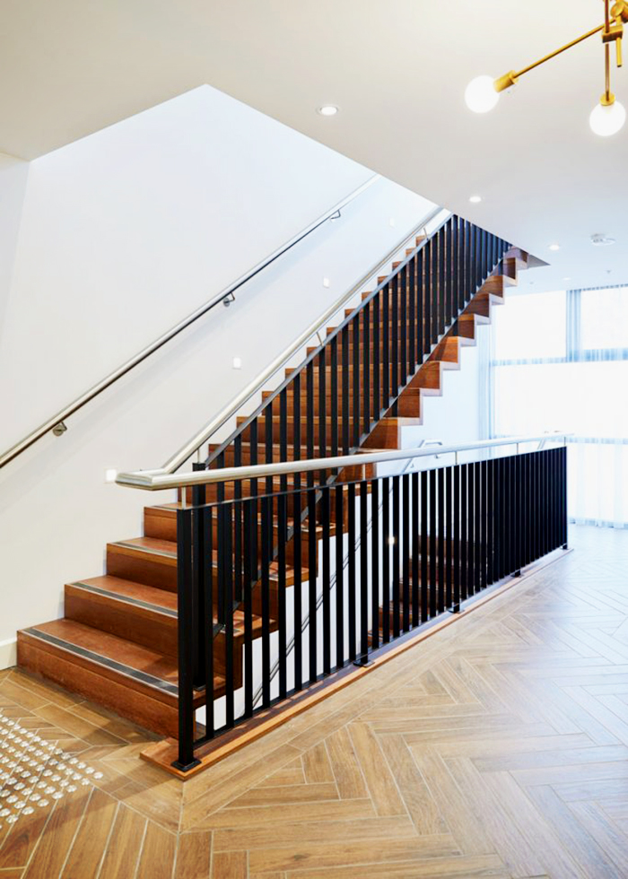 Designer Merbau Staircases for Apartments by S&A Stairs