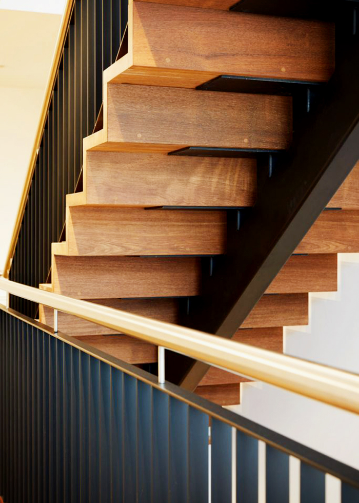Designer Merbau Staircases for Apartments by S&A Stairs