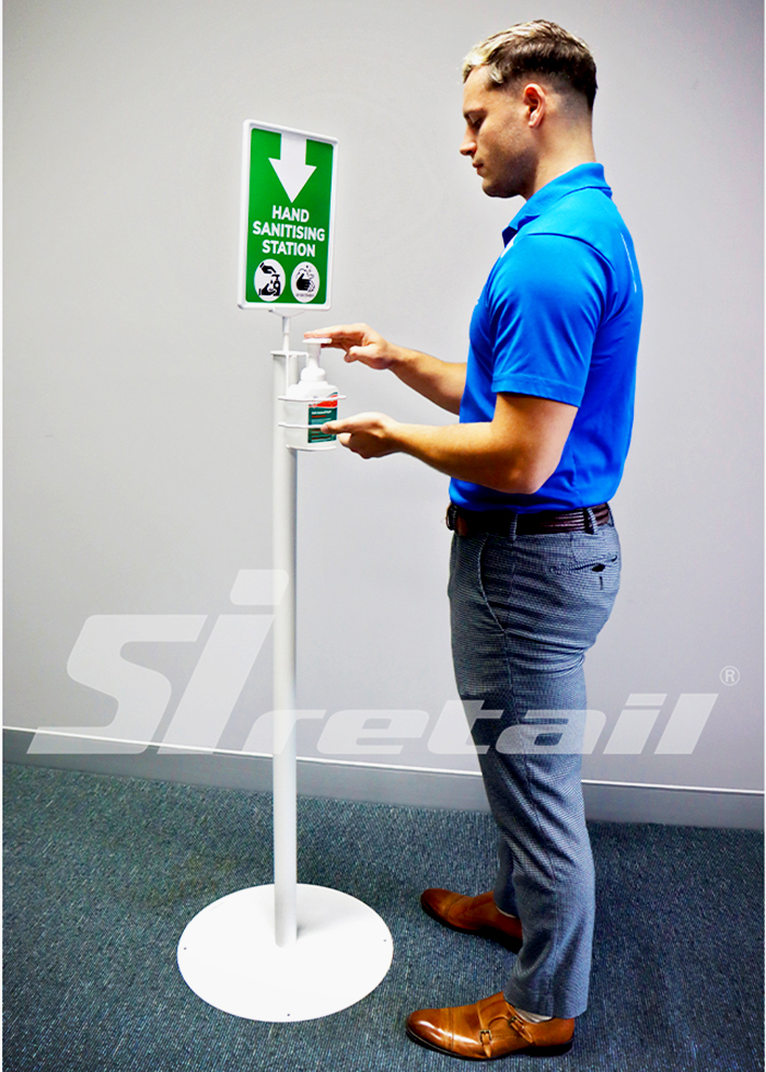 Freestanding Hand Sanitiser Stations from SI Retail