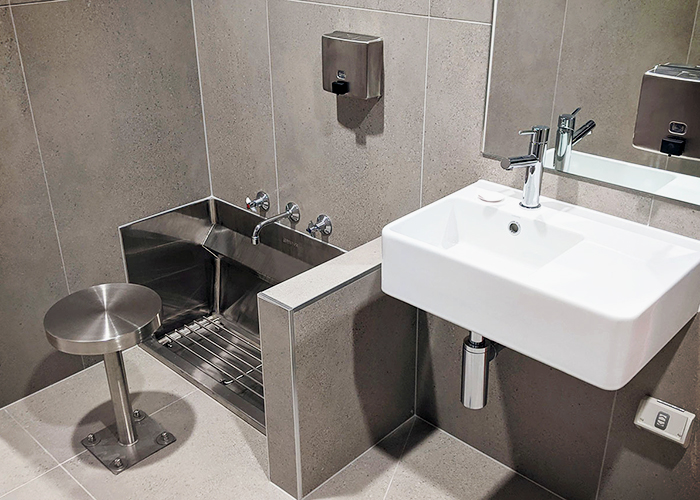 Heavy-duty Bathroom Fixtures for Police Complex by Britex