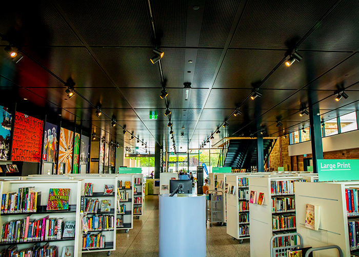 Perforated Black MDF Ceilings by Keystone Linings