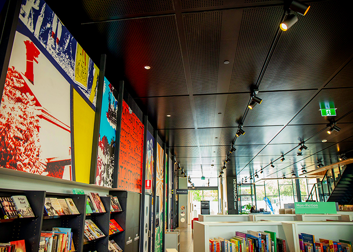 Perforated Black MDF Ceilings by Keystone Linings