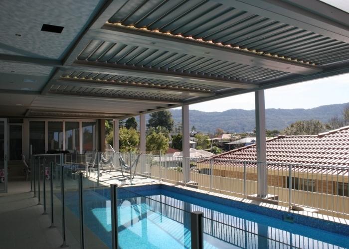 Roof System for Swimming Pools by Vergola