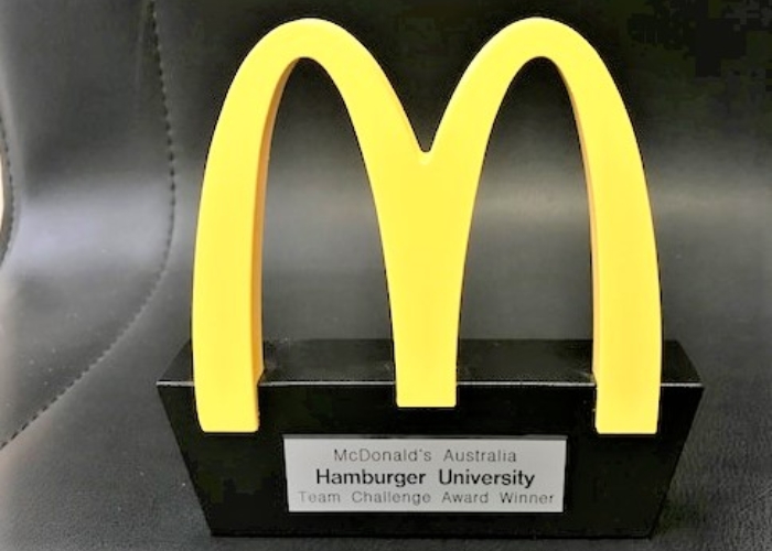 Custom Corporate Awards for McDonald's by Architectural Signs Sydney