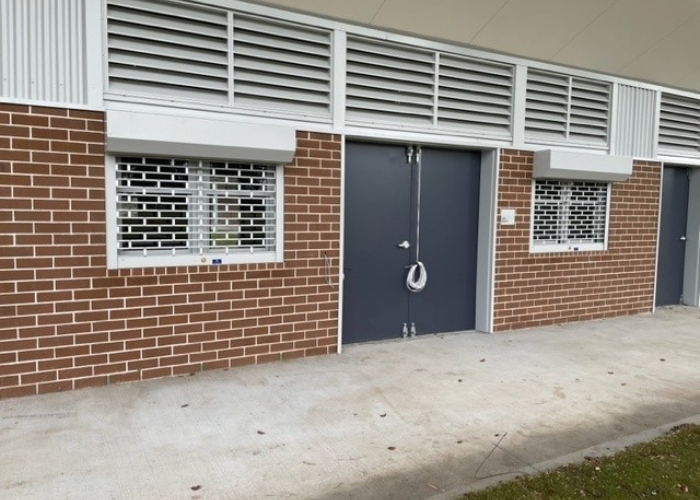 Security Shutters for Kelso Park North Clubhouse, Amenities and Sports Facility by ATDC