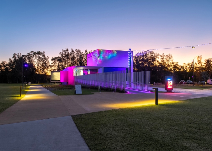 Luminaires for Lake Macquarie Multi-Arts Pavilion by WE-EF Lighting