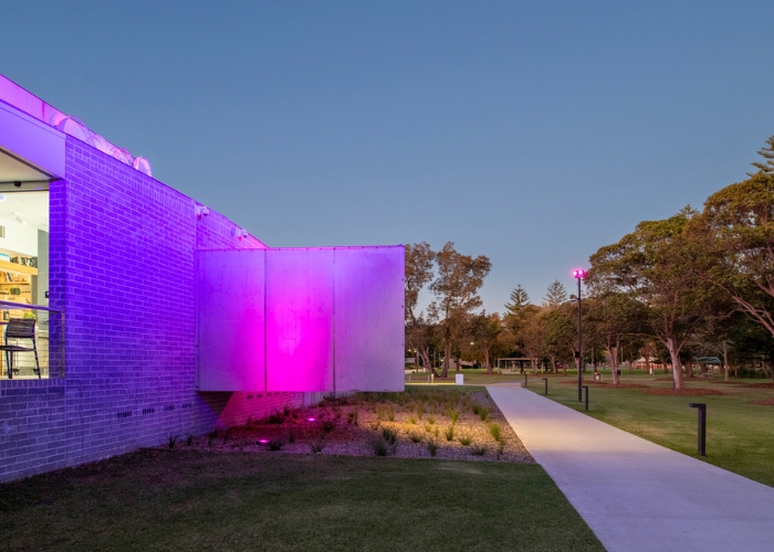 Luminaires for Lake Macquarie Multi-Arts Pavilion by WE-EF Lighting