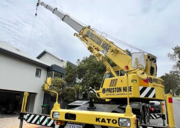 Mobile Crane for Residential Projects by Preston Hires
