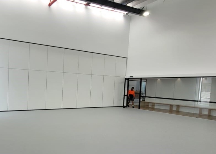 Operable Acoustic Walls for Dance Studios from Bildspec
