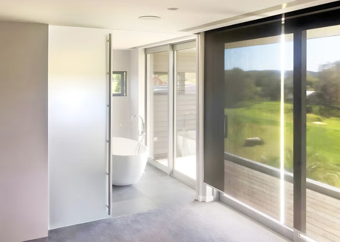 Frameless Glass Sliding Door by CS Cavity Sliders