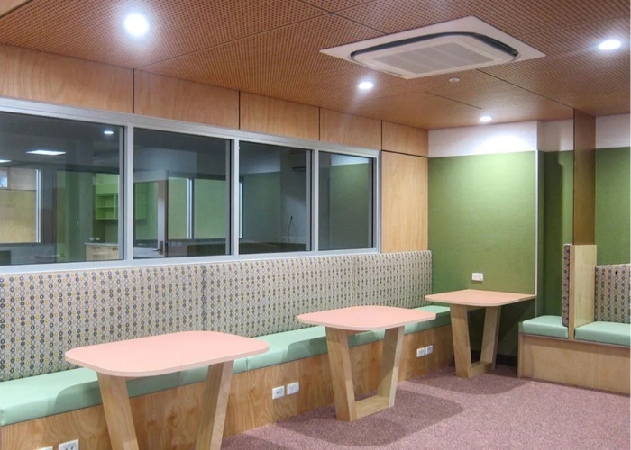 Acoustic and Decorative MDF Panels Enhance School Interiors by Keystone Linings
