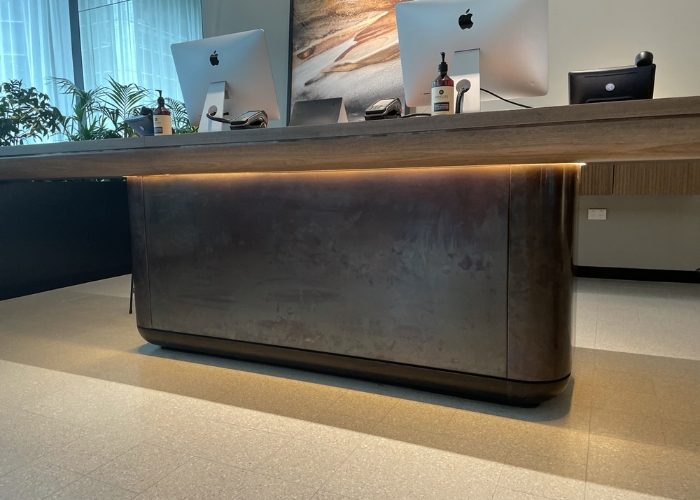 Dark Aged Copper Finish for Hotels by Astor Metal Finishes