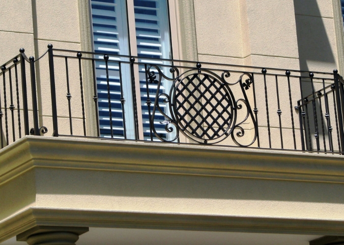 Matching Balcony and Gate Wrought Iron Design by Budget Wrought Iron