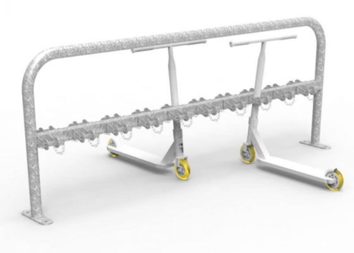 Vandal Resistant Scooter Racks by Cora Bike Rack