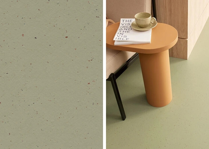 Natural Linoleum Flooring with Cocoa Shells by Forbo