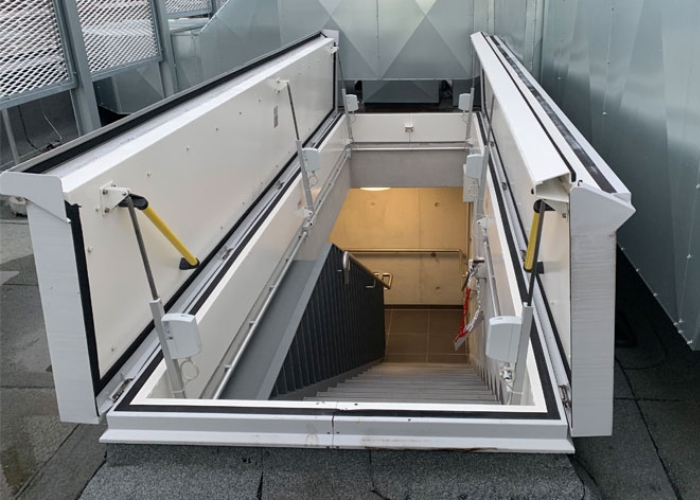 Double Door Custom Roof Hatch by Gorter Hatches