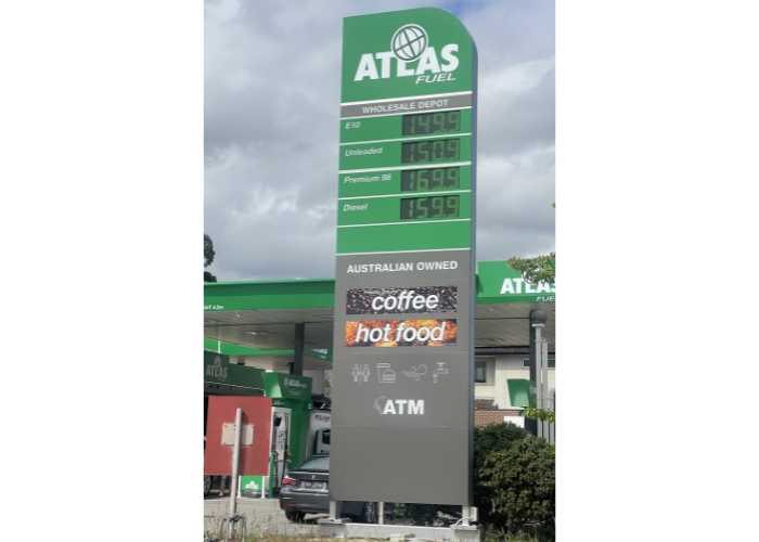 Solid Aluminium Cladding for Servos by SAS Signage