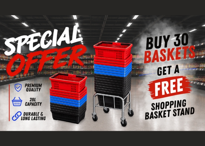 Shopping Baskets Plus Stand Promo by SI Retail