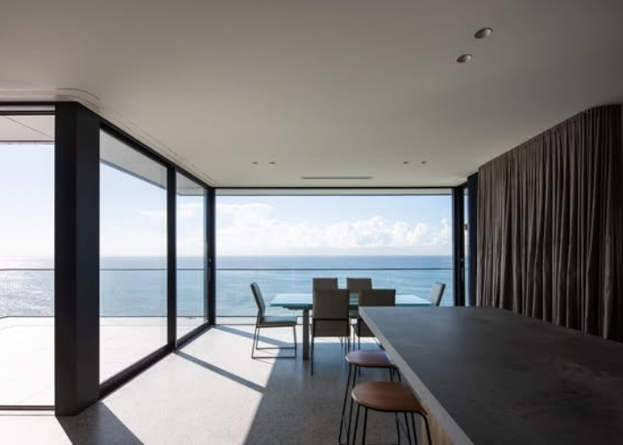 Ceiling Mounted Curtain Tracks for Floor to Ceiling Windows by Solis