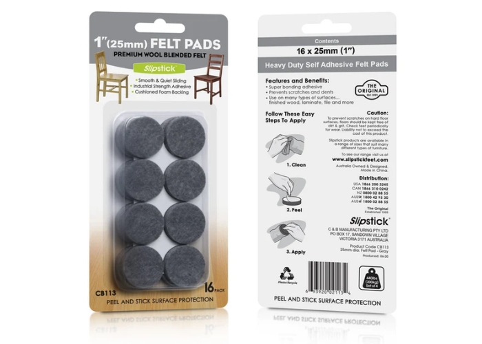 Self Adhesive Felt Pads for Scratch Protection by Whittle Waxes
