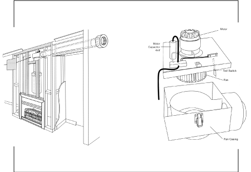 Real Flame's powered flue system