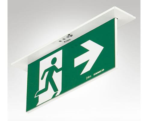 edge lit exit sign