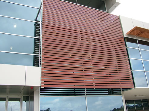 wood grain powder coated aluminium screen