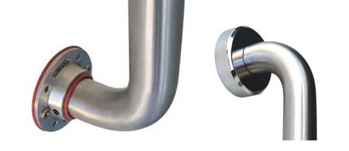 hand rail seal and flange