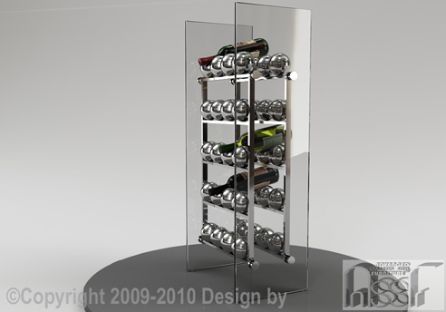 Stainless wine rack