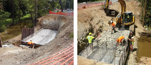 gabion retaining wall construction