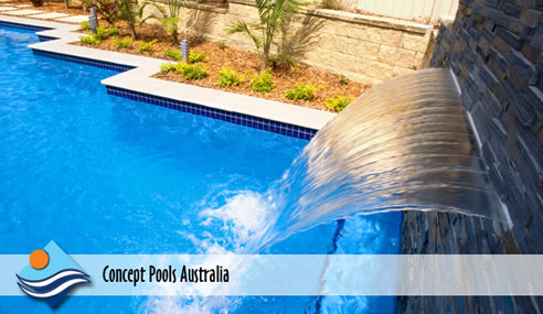 pool with fountain