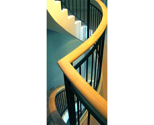 curved concrete stairs