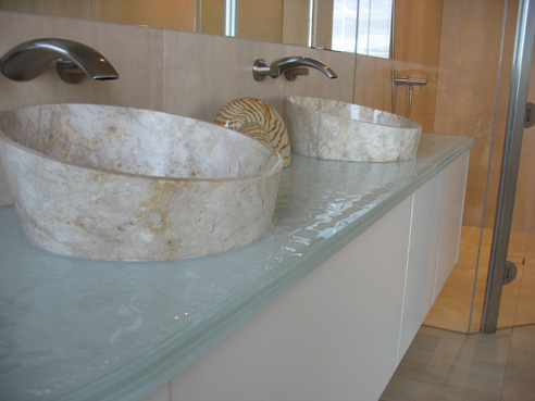 Slumped Glass Vanity Tops 