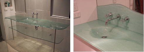 Slumped Glass Vanity Tops 