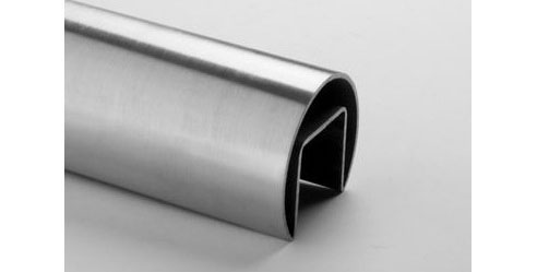 slot tube for glass balustrades