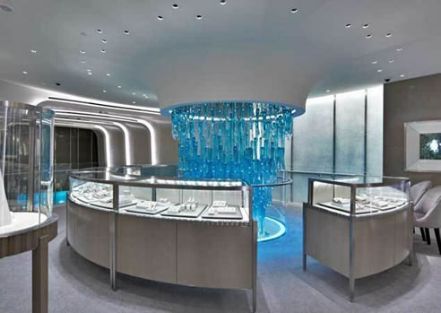 glass feature at tiffany