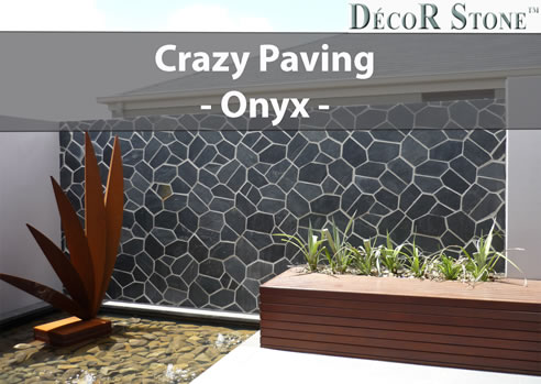 onyx coloured crazy paving