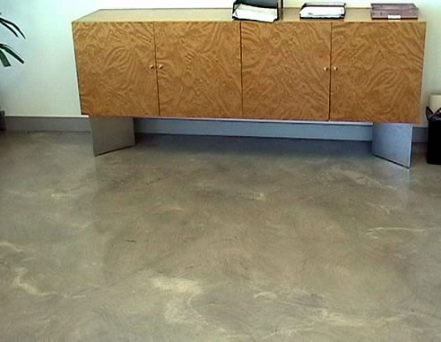 polished concrete epoxy coated floor