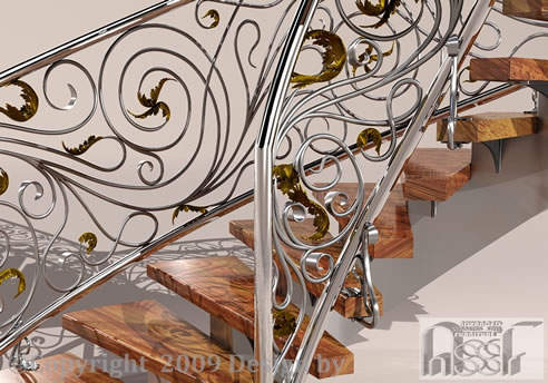 staircase balustrade scroll work