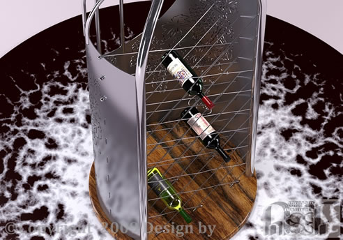 wine bottle shaped wine rack