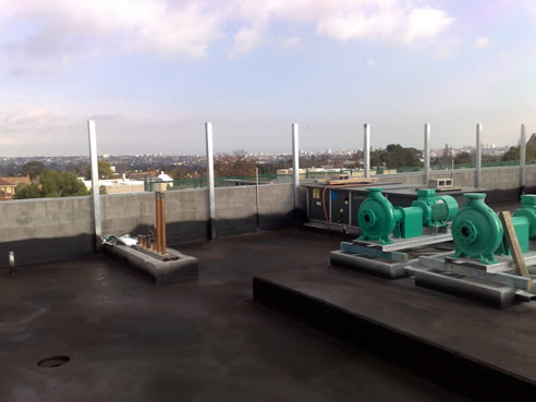 liquid rubber waterproofed rooftop