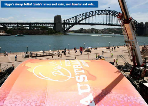 oprah stage roof at the sydney opera house