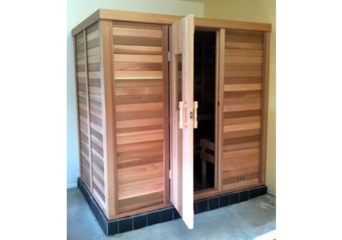 cedar log sauna