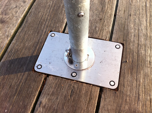 commercial umbrella adaptor plate