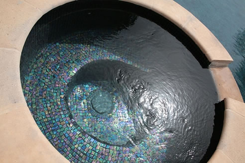 glass mosaic tiles in spa