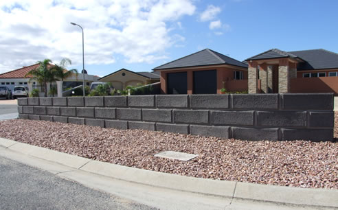 timbercrete retaining wall