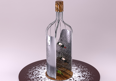 wine rack bottle shape
