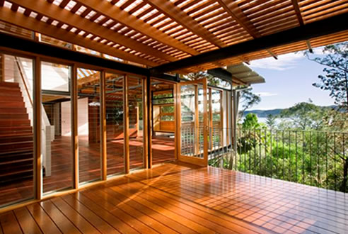 louvre window timber natural