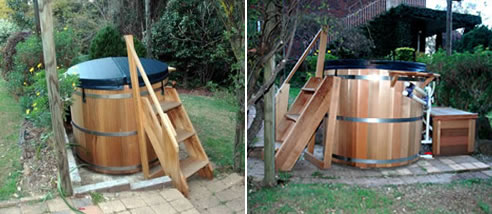 four person tub sauna